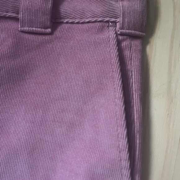 Dickies Pink Corduroy Wide Leg Pants pockets high waist pockets NWOT - Picture 8 of 9